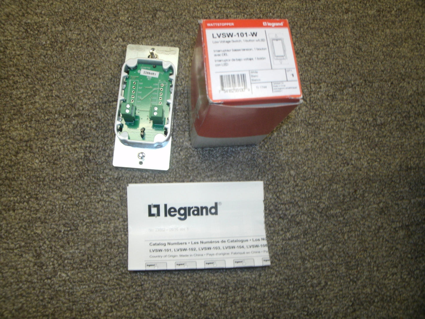 Wattstopper LVSW-101-W, Low Voltage Switch. White. New.