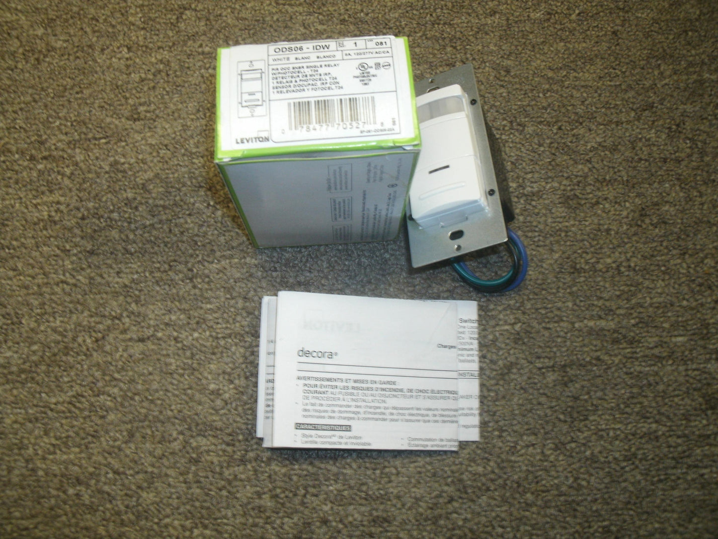 Leviton ODS06-IDW Decora Wall Switch Occupancy Sensor. (30)