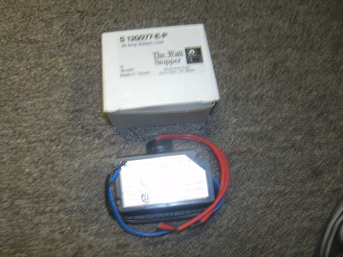 Wattstopper S120/277-E-P Power Pack. 20 Amp Ballast Load.
