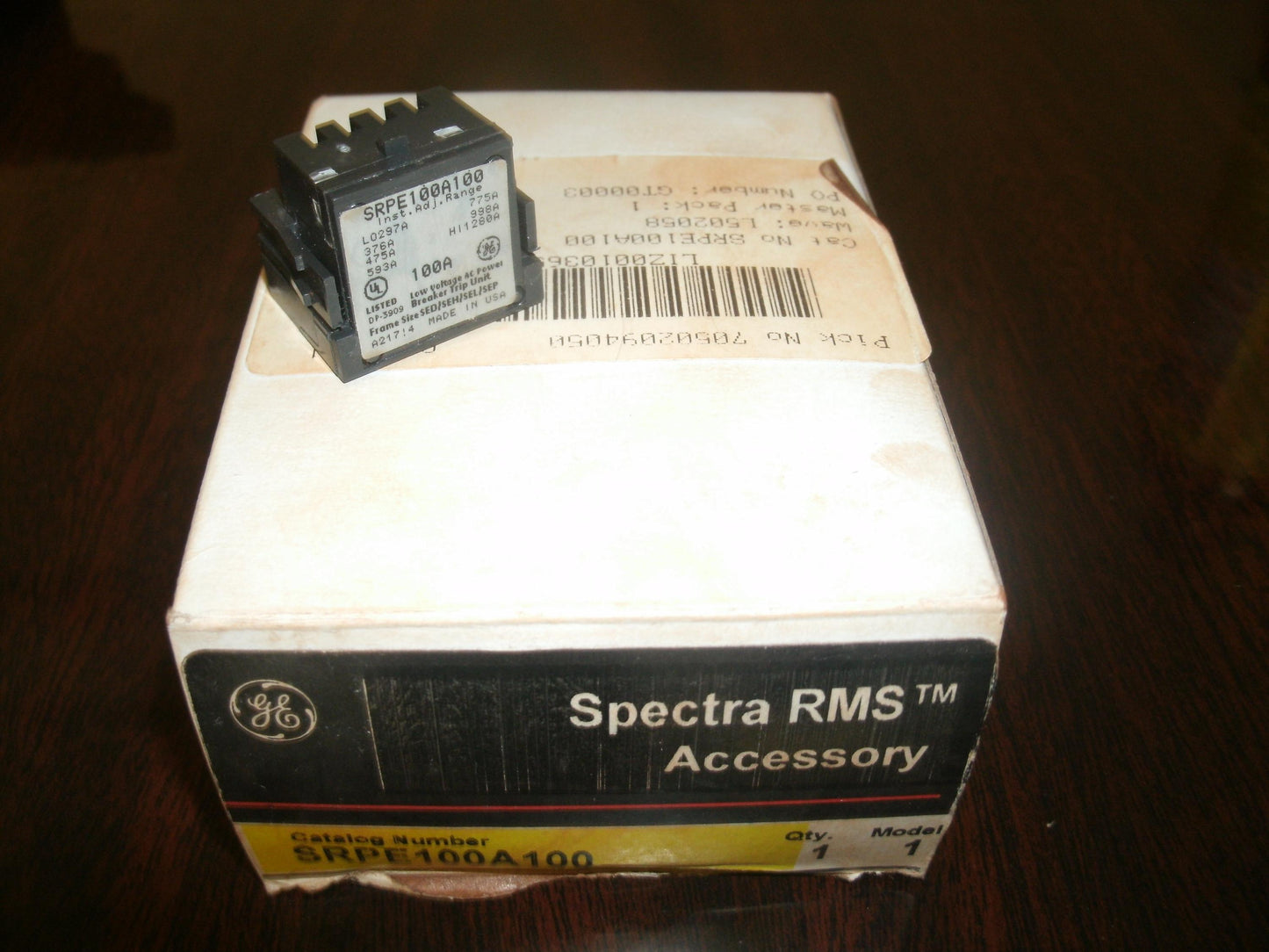 GE SRPE100A100 Rating Plug, 100A, 480VAC, 297-1280 (32)
