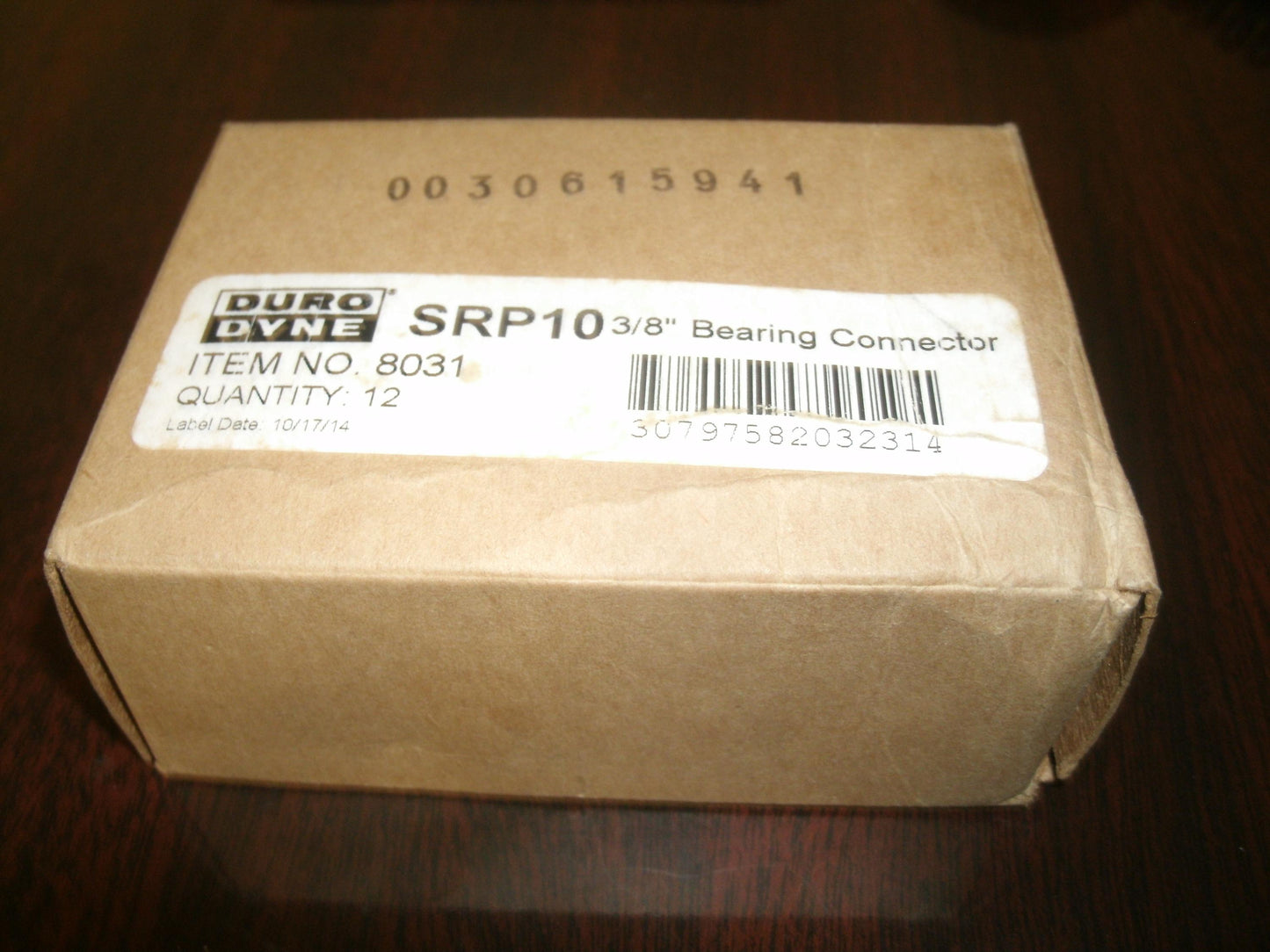 Duro Dyne 8031, SRP10. 3/8" Bearing Connector. New.