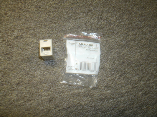 Wattstopper LMRJ-C8 DML RJ-45 Cable Coupler. Ivory.