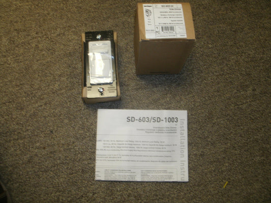 Wattstopper SD-603-W Slide Dimmer Incandescent Switch. New.