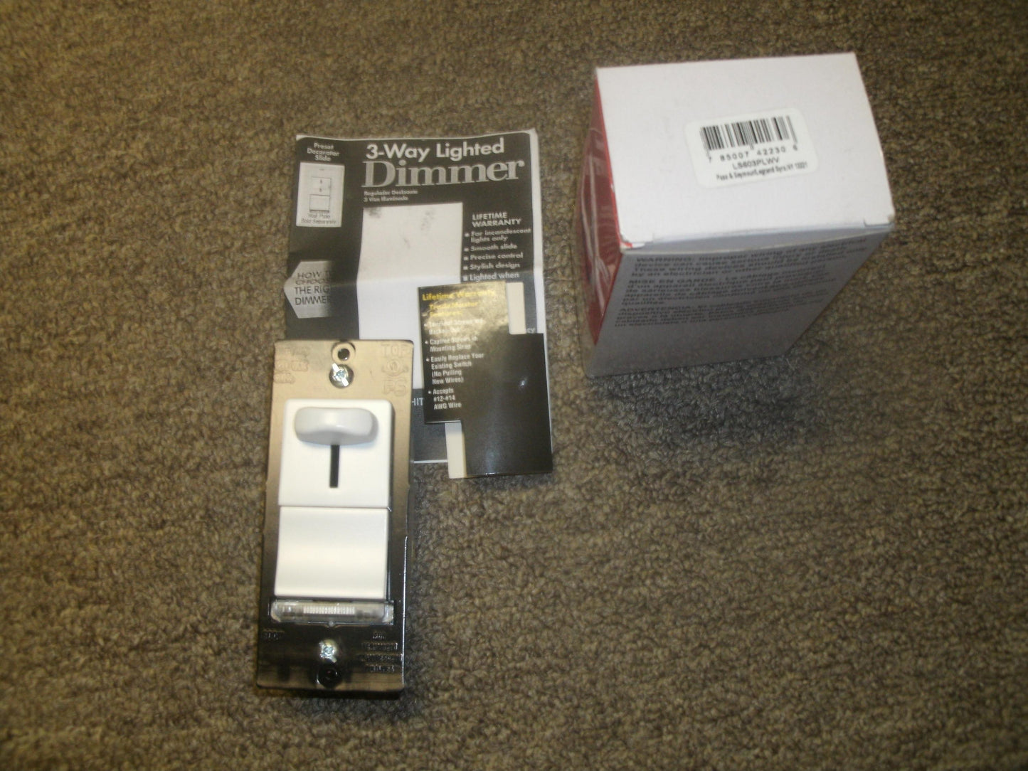 Legrand LS603PLWV, 3 Way Lighted Dimmer. New.