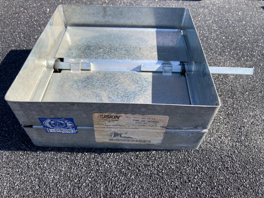 Ruskin MD15 Manual Volume Damper. 8" X 8". New.