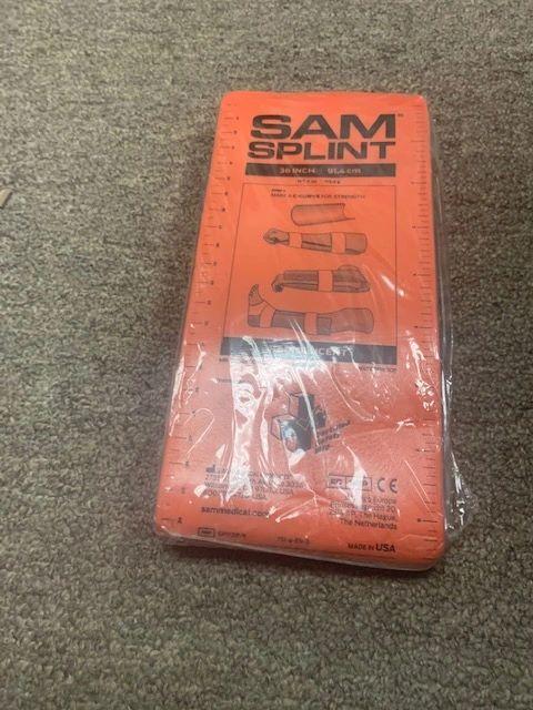 SAM Splint 36", Orange and Blue. New.
