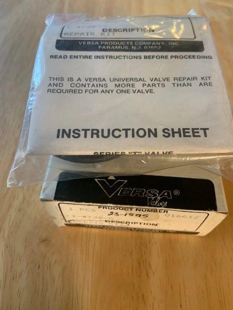 Versa T-4732-G Valve Repair Kit. Versa 23-1595 Valve Repair Kit. New. (42)