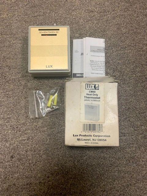 Lux CM80 Heat Only Snap Action Mechanical Thermostat. (43)