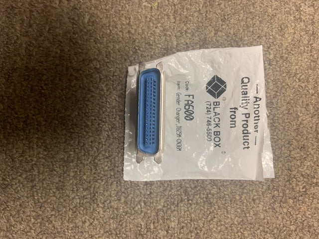 Black Box FA600. Gender Changer, DB25M-CN36M. New. (39)