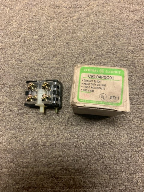 GE CR104PXC91 Double Circut Contact Relay. New. (43)