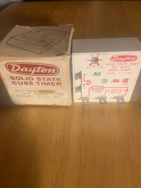 Dayton 6A857 Encapsulated Timing Relay 24 To 240 VAC 1A. (D1)