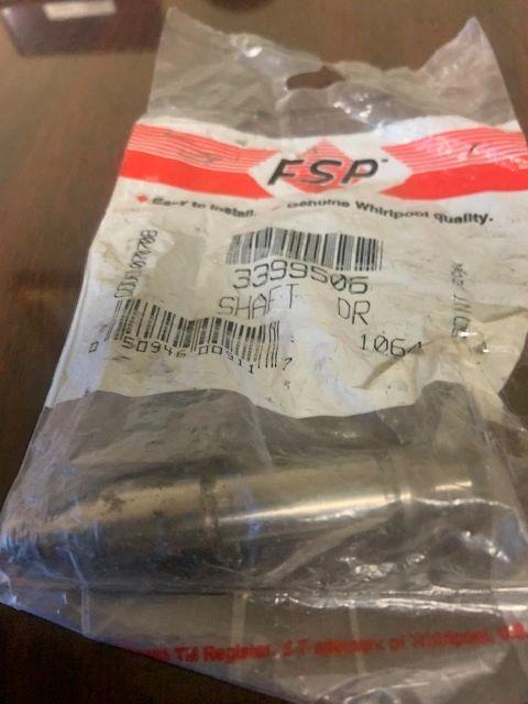 Whirlpool 3399506 Kenmore Dryer Drum Shaft. (A2)