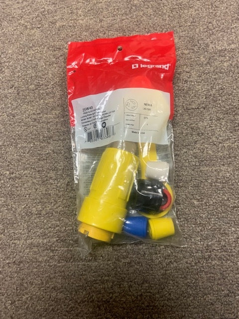 Legrand 25W49 Locking Watertight Connector NEMA L6-15FI.