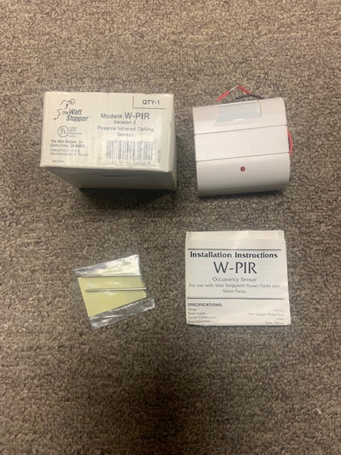 Wattstopper W-PIR, WPIR, Version 3 Passive Infrared Sensor. V.3.