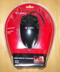 Labtec 911543-0403. 3 Button Mouse. PS/2. New.