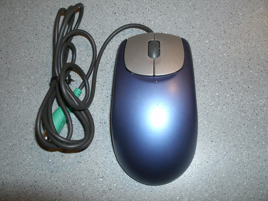 Optical Mouse. PS/2. Corded. New. Blue.