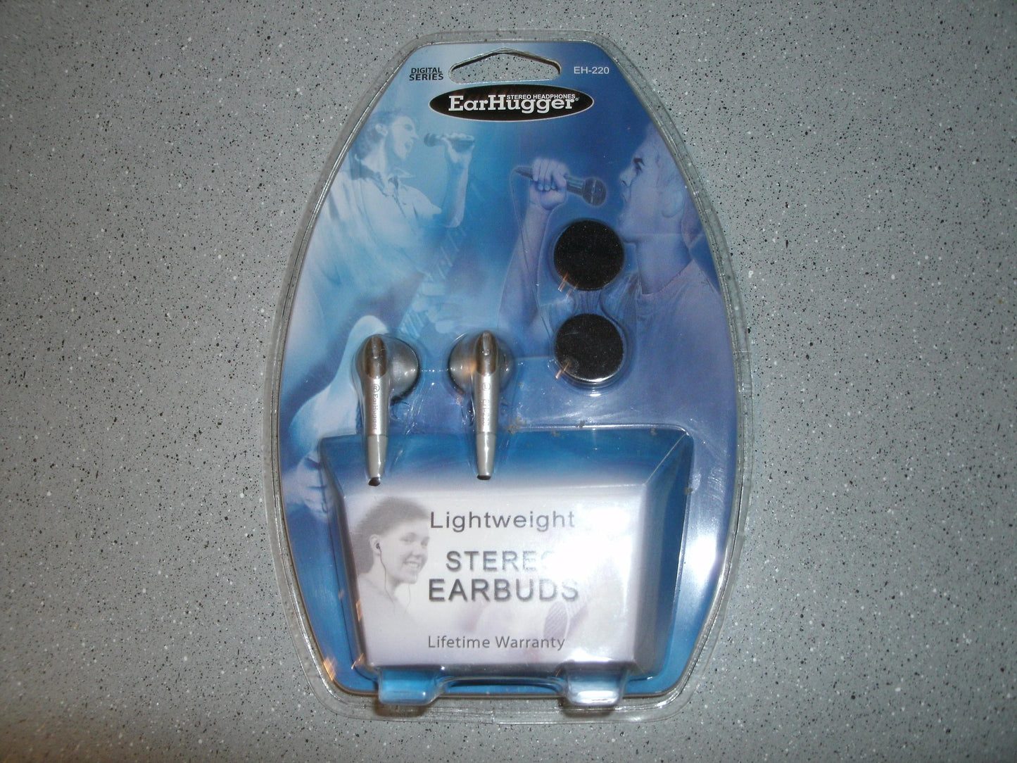 EarHugger EH-220 Lightweight Stereo Headphones. New.
