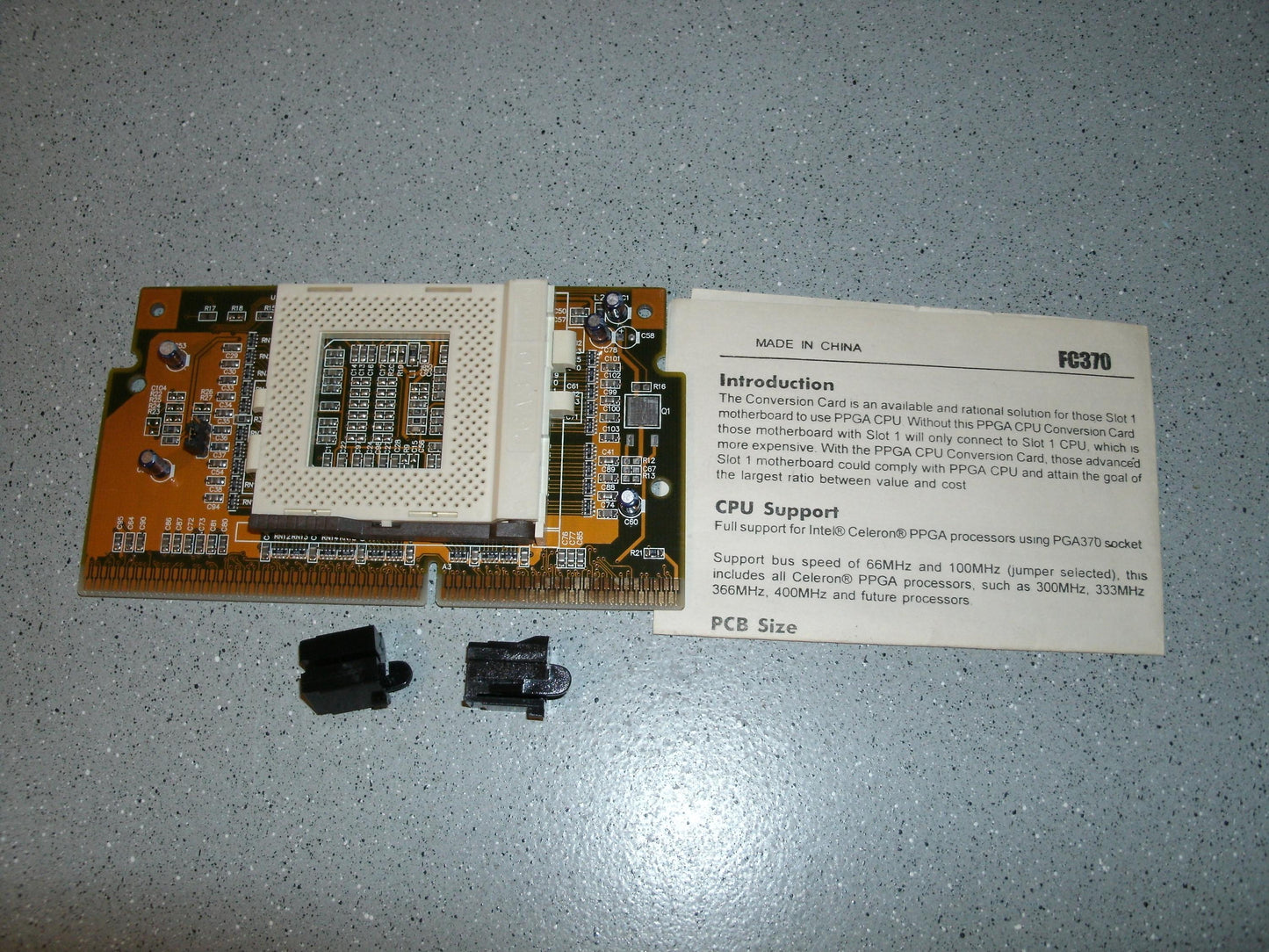 PPGA Celeron CPU Converter. FC370. New.