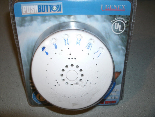 Ugenex Push Button SW812 Shower Head. 795208800421. New.