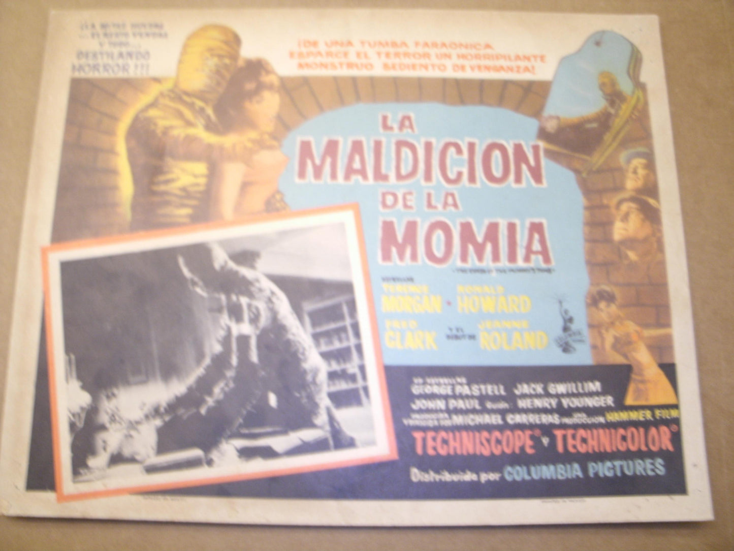 La Maldicion de la Momia Movie Poster. Spanish. 1957.