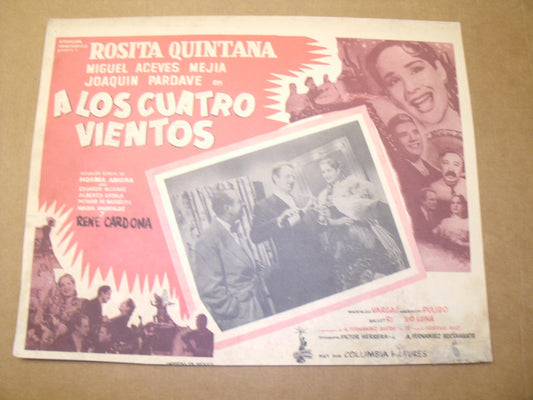 A Los Cuatro Vietos Movie Poster. Spanish. 1955.