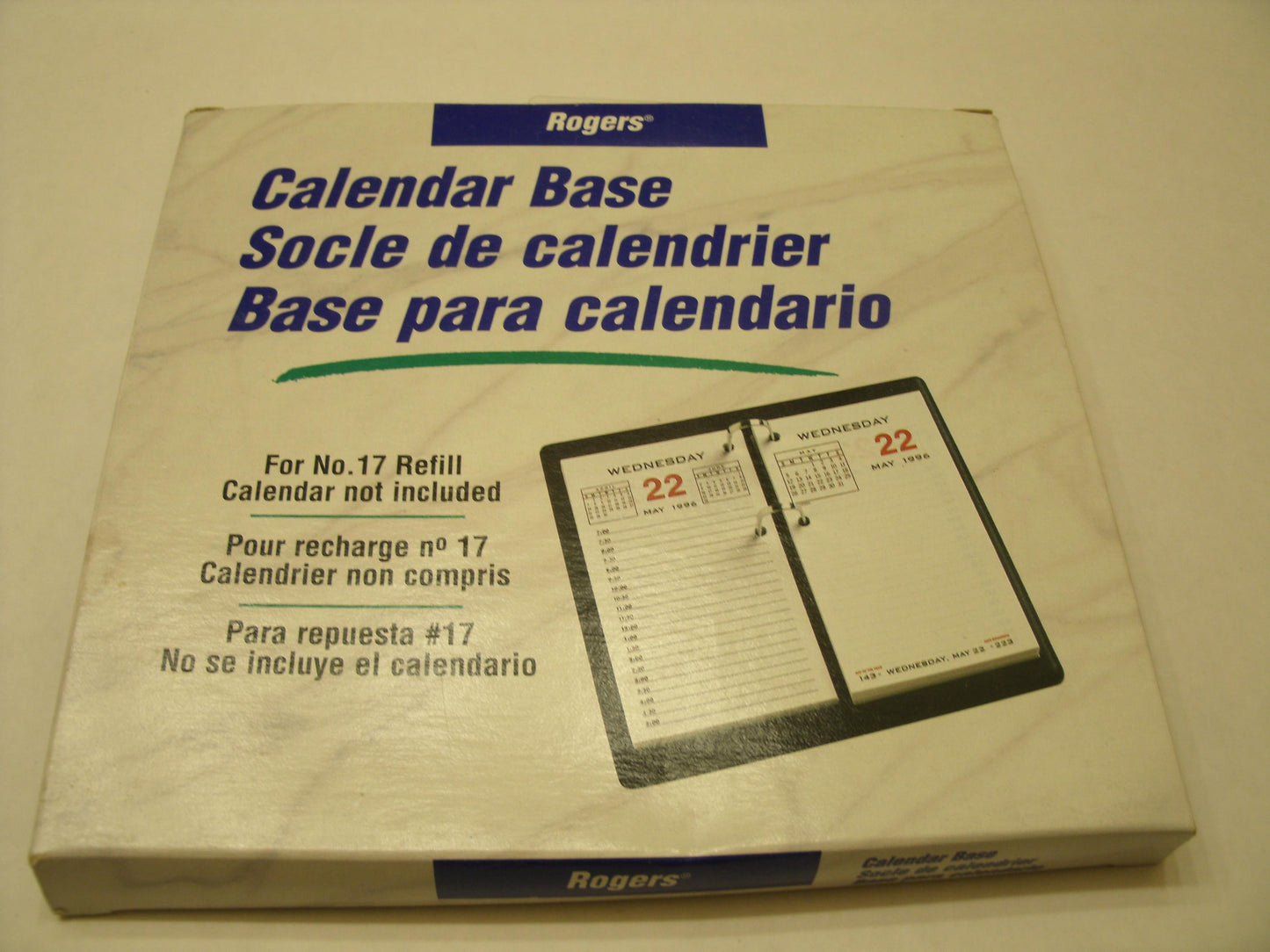 Rogers Calendar Base. 601012. 018421511203.