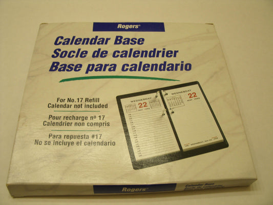 Rogers Calendar Base. 601012. 018421511203.