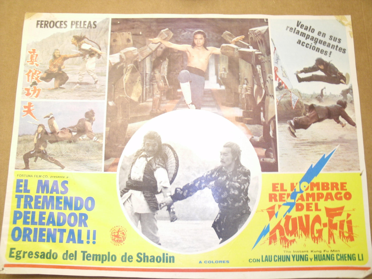 El Hombre Relampago Del Kung Fu Movie Poster. Spanish.