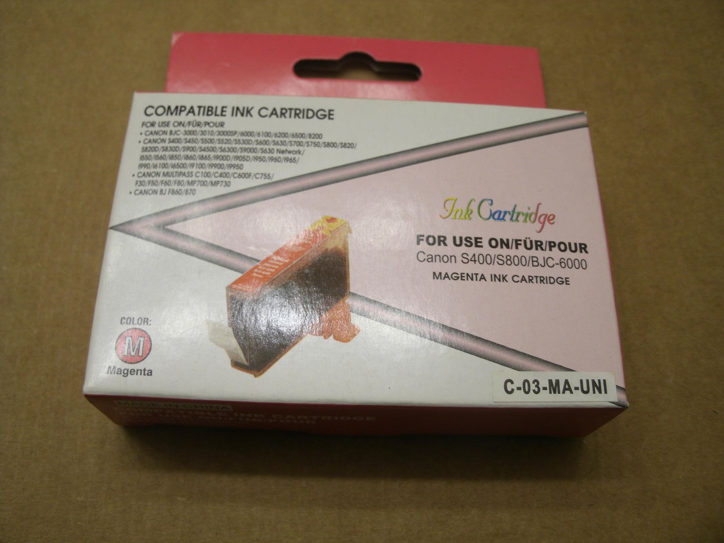 Canon Bubble Jet S400, S800 Canon BJC-6000. Magenta. New.