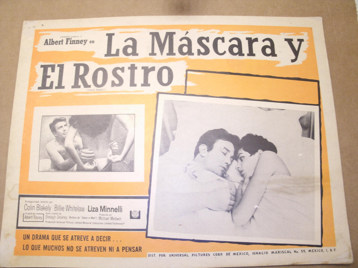 La Mascara y El Rostro Movie Poster. Spanish.