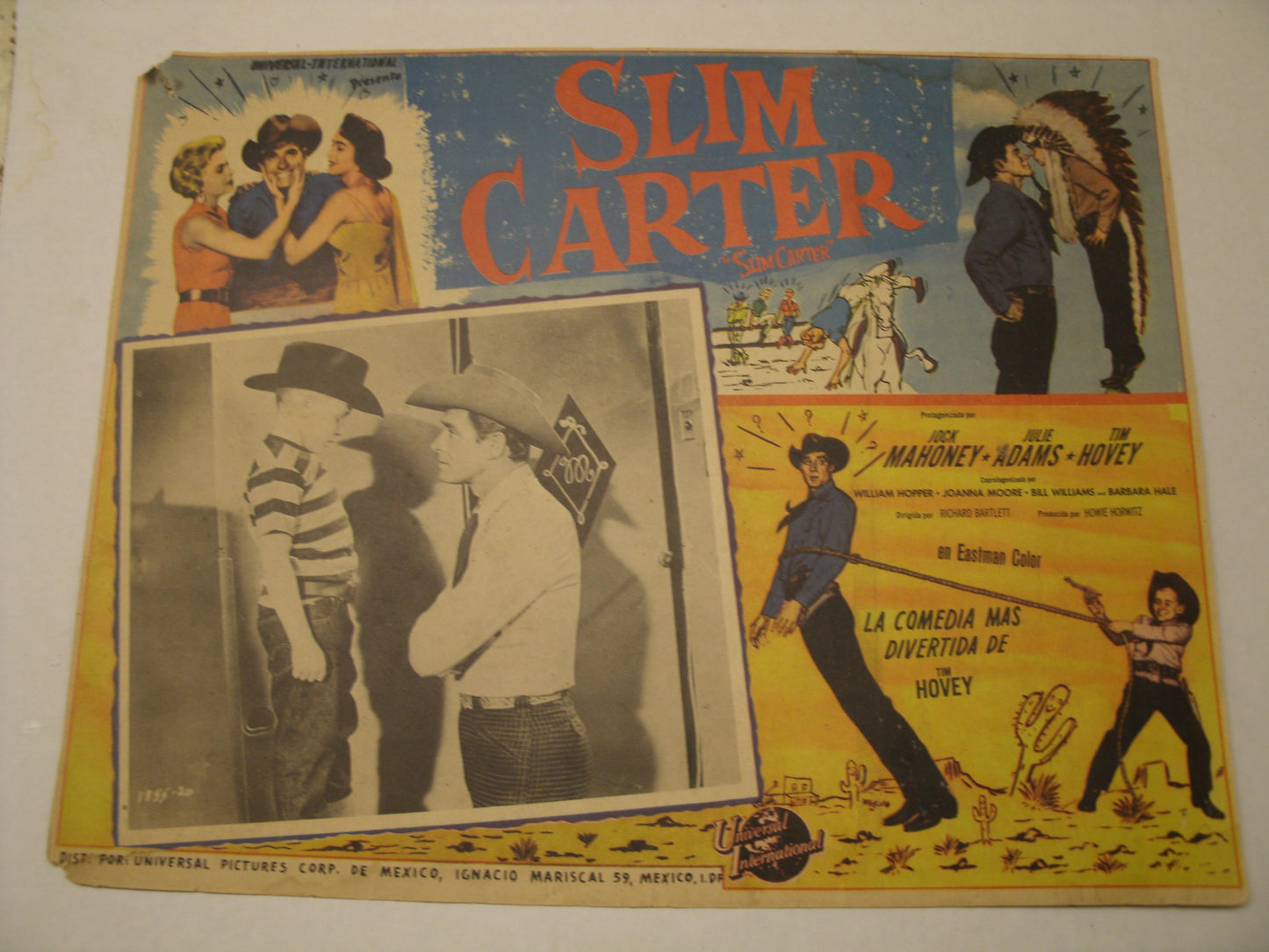 Slim Carter. Original Spanish Movie Poster. 1957.