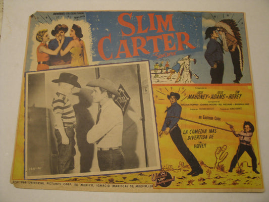 Slim Carter. Original Spanish Movie Poster. 1957.