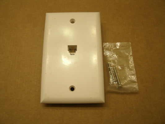 V2D VWNM1J50MWH RJ-11 1 Port Wall Plate. New. White.