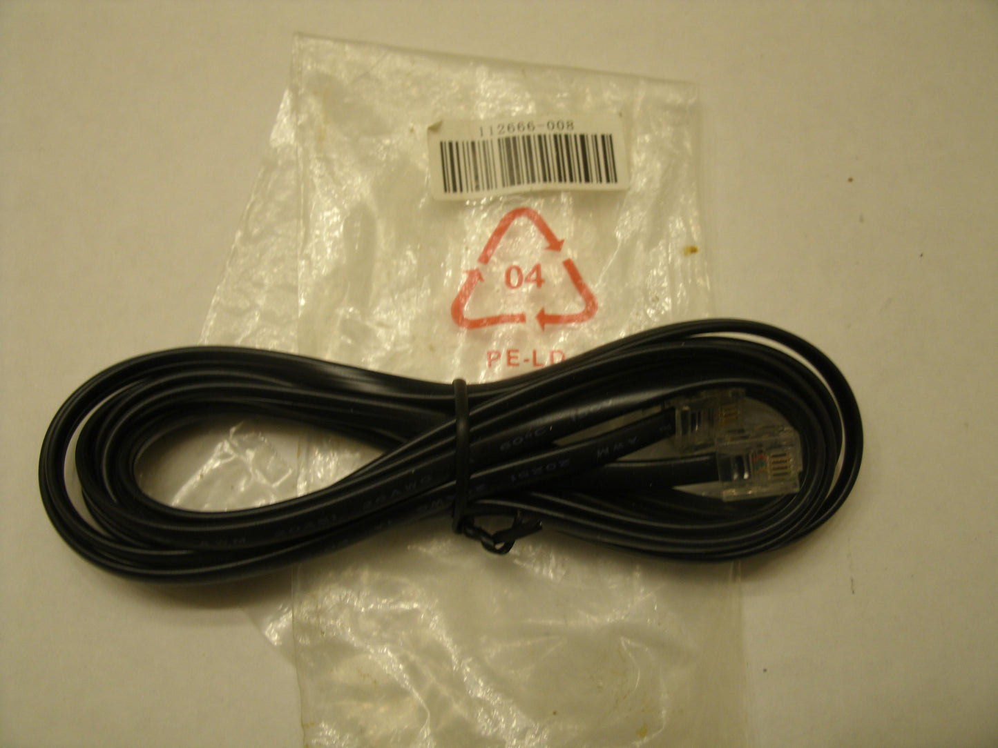 HP Compaq 112666-008 RJ11. 7 Ft. Black. Modem Cable. (39)
