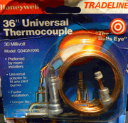 Honeywell Q340A1090 Universal Thermocouple. 36", New.