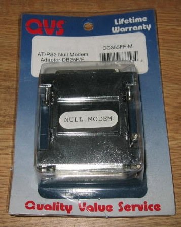 QVS CC353FF-M DB25F/F Null Modem, Adaptor XT/PS2. (38)