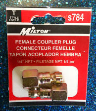 Milton s784 Female Coupler Plug. New Retail Package.